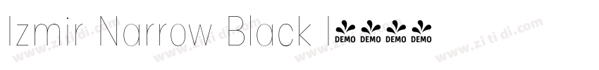 Izmir Narrow Black I字体转换